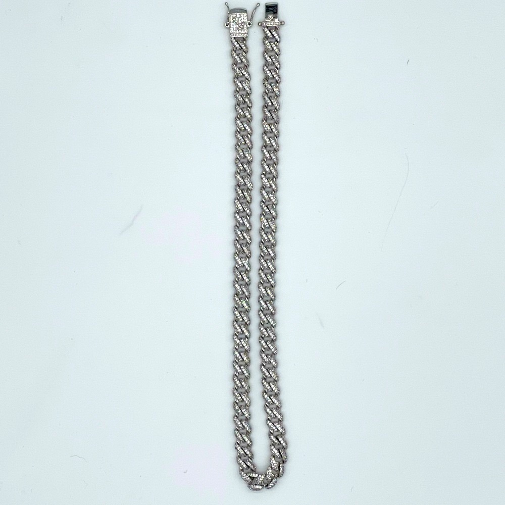 NEW GLD 8.5mm 18" Link Chain in White Gold 14k White Gold Plated - 2 available